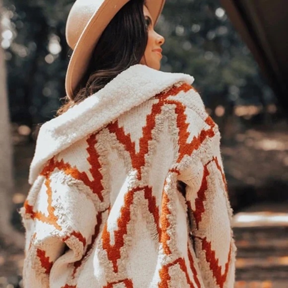 Cozy Teddy Western Boho Jacket Shacket - Picture 10 of 10